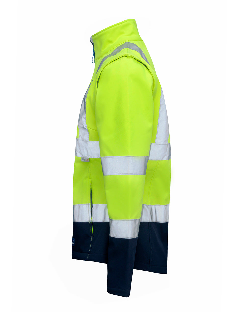 Carroll Softshell Jacket in Fluoro Yellow & Navy