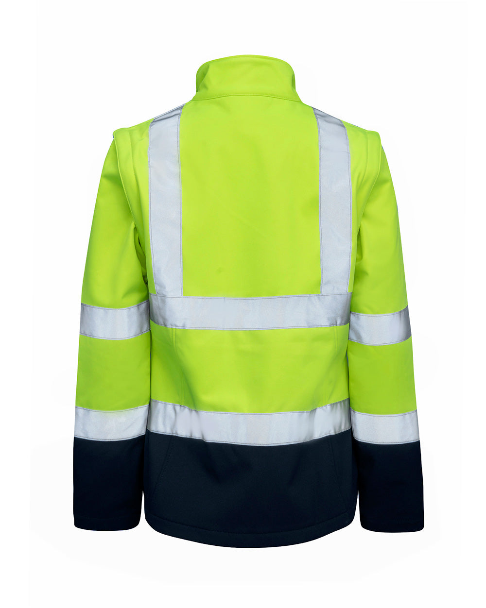 Carroll Softshell Jacket in Fluoro Yellow & Navy