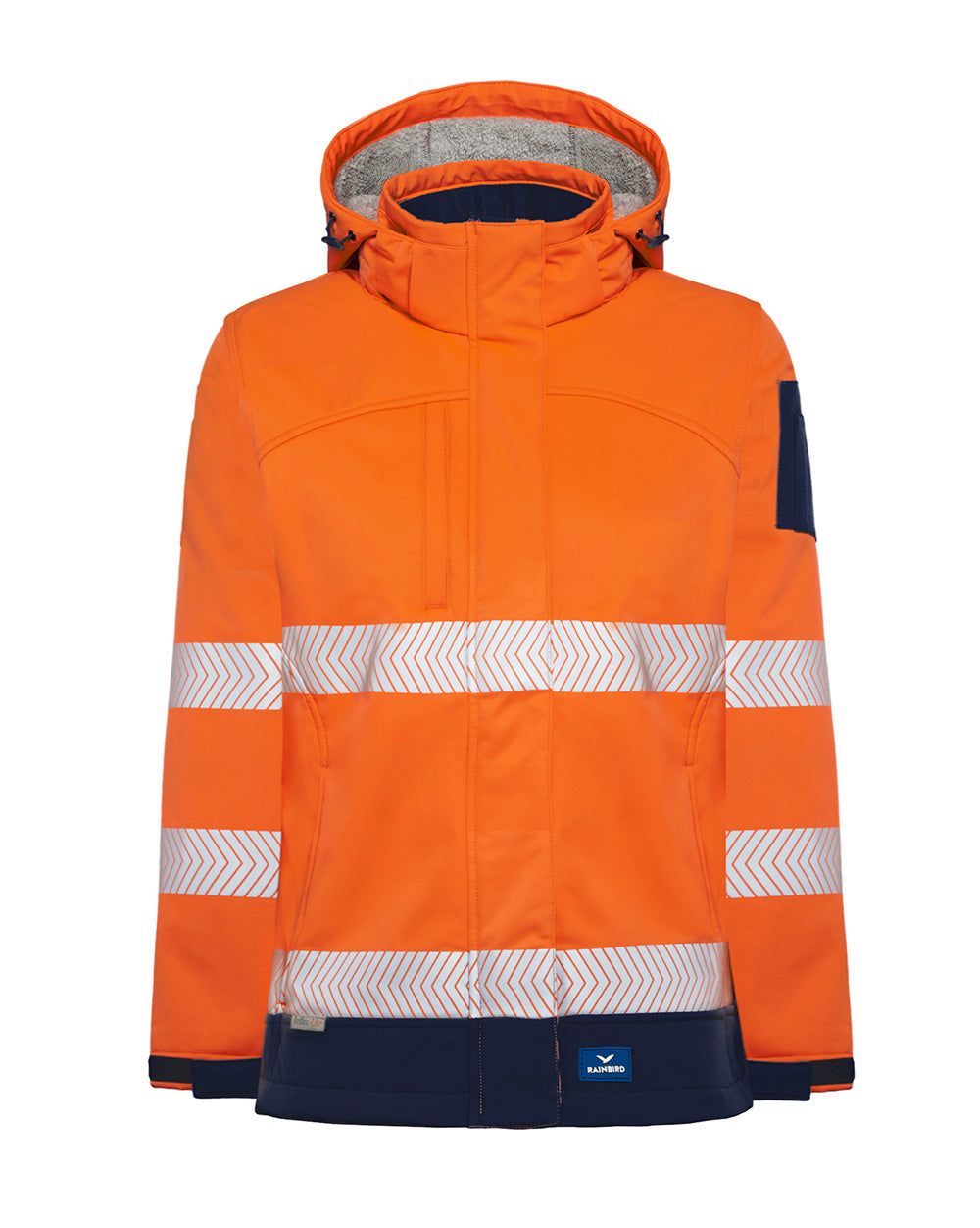 Ellis Hi-Vis Softshell in Fluoro Orange & Navy