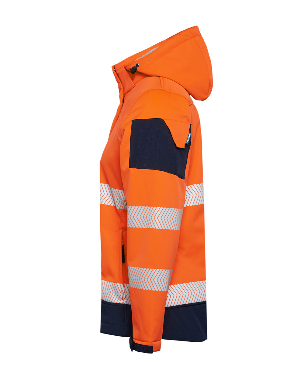 Ellis Hi-Vis Softshell in Fluoro Orange & Navy