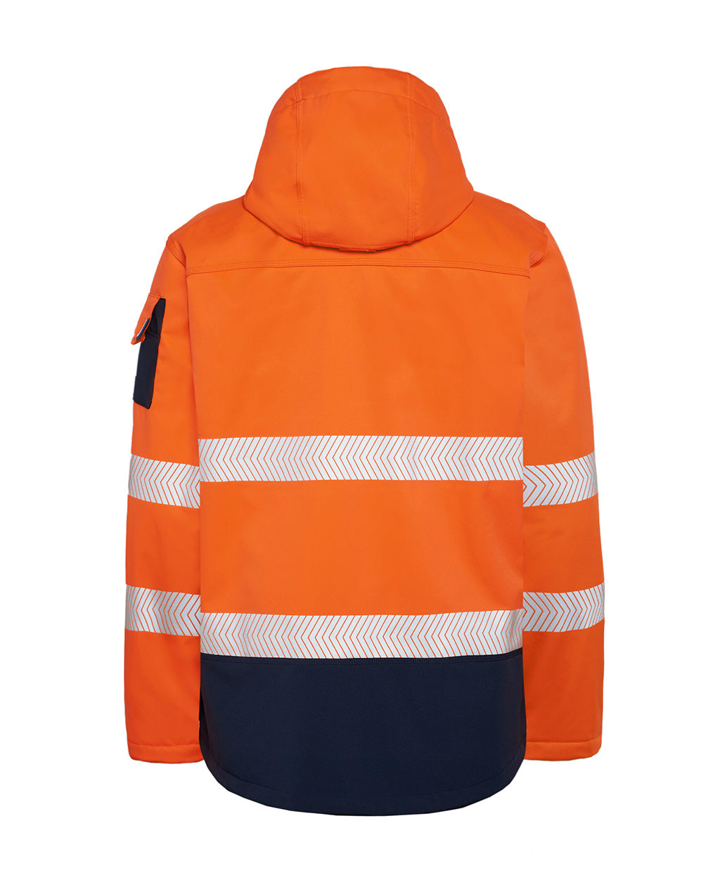 Jones Hi-Vis Softshell Coat in Fluoro Orange & Navy