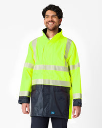 Hi-Vis Barassi Jacket in Fluoro Yellow & Navy