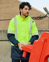 Hi-Vis Clarke Jacket in Fluoro Yellow & Navy
