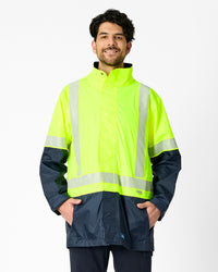 Hi-Vis Clarke Jacket in Fluoro Yellow & Navy