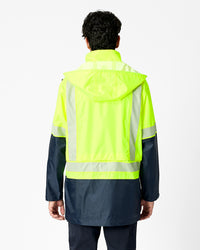 Hi-Vis Clarke Jacket in Fluoro Yellow & Navy