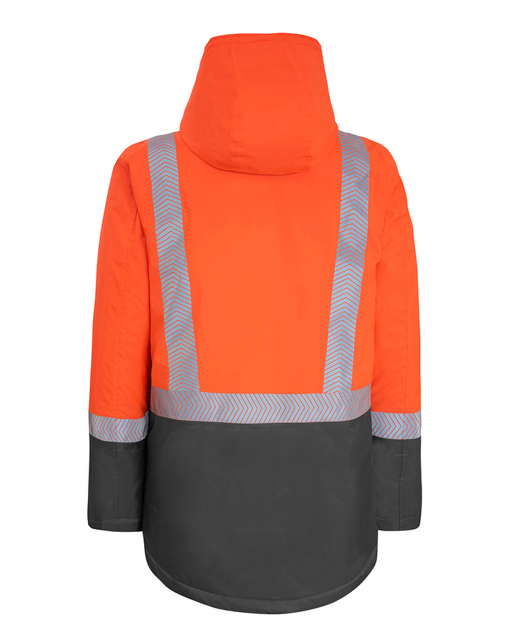 Harvey Parka in Fluoro Orange & Charcoal