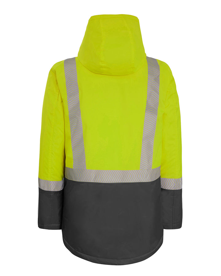 Harvey Parka in Fluoro Yellow & Charcoal