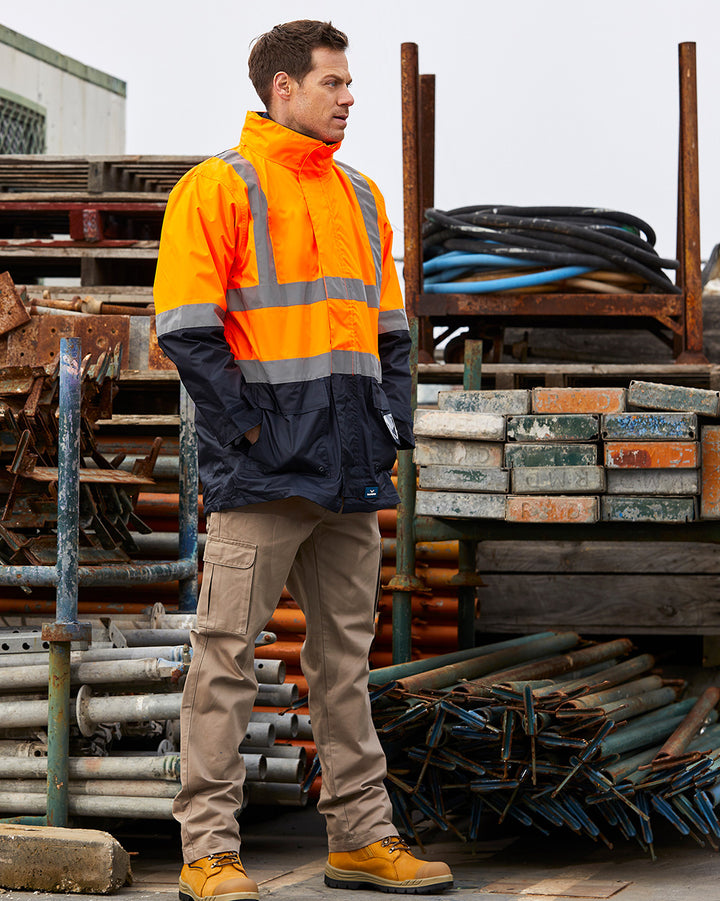 Hi-Vis Healy 4-in-1 Jacket & Vest in Fluoro Orange & Navy