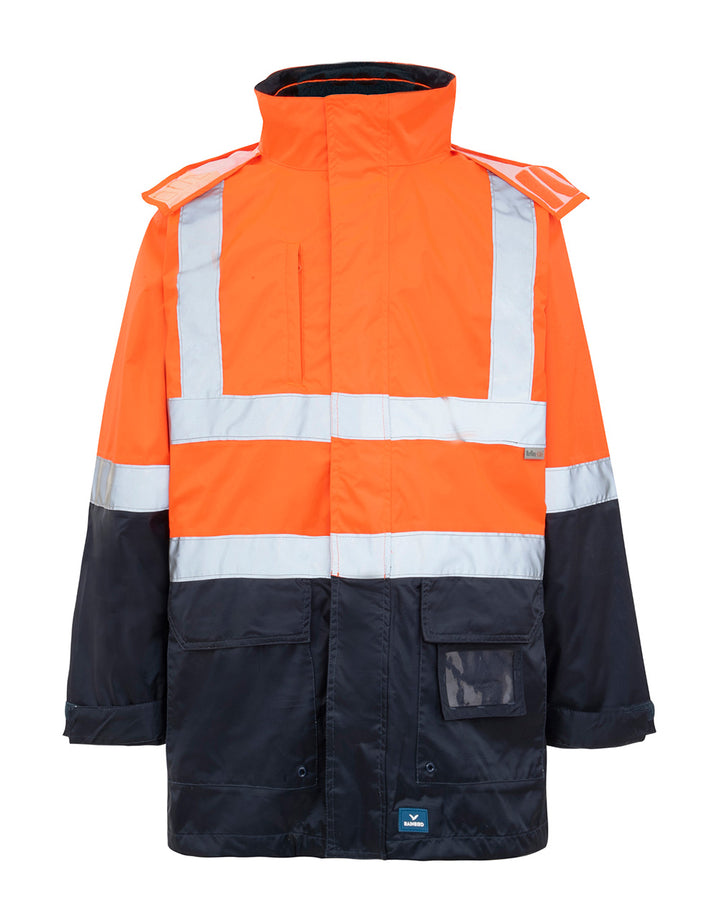 Hi-Vis Healy 4-in-1 Jacket & Vest in Fluoro Orange & Navy