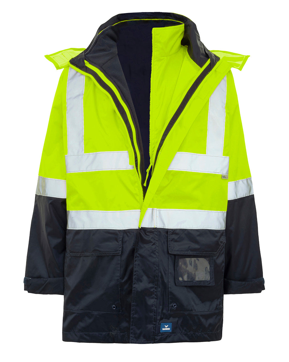 Healy 4-in-1 Jacket & Vest in Fluoro Orange & Navy