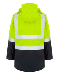 Hi-Vis Healy 4-in-1 Jacket & Vest in Fluoro Yellow & Navy