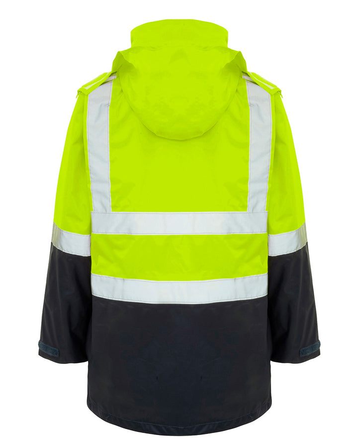 Hi-Vis Healy 4-in-1 Jacket & Vest in Fluoro Yellow & Navy