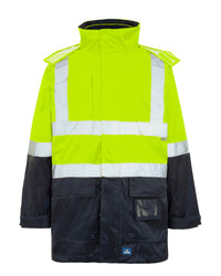 Hi-Vis Healy 4-in-1 Jacket & Vest in Fluoro Yellow & Navy