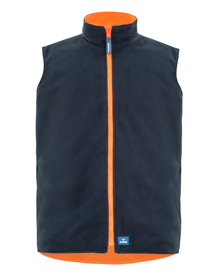 Hi-Vis 4-in-1 Utility Jacket & Vest in Fluoro Orange & Navy