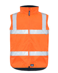Hi-Vis 4-in-1 Utility Jacket & Vest in Fluoro Orange & Navy