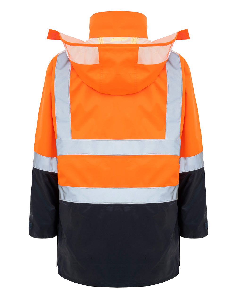 4-in-1 Utility Jacket & Vest in Fluoro Orange & Navy