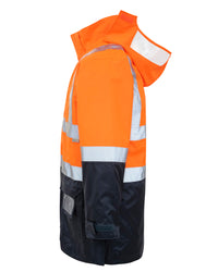 Hi-Vis 4-in-1 Utility Jacket & Vest in Fluoro Orange & Navy