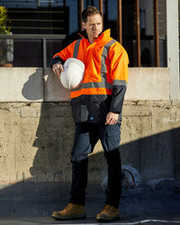 Hi-Vis Assist Jacket in Fluoro Orange & Navy