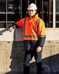 Hi-Vis Assist Jacket in Fluoro Orange & Navy