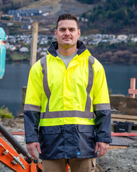 Hi-Vis Assist Jacket in Fluoro Yellow & Navy