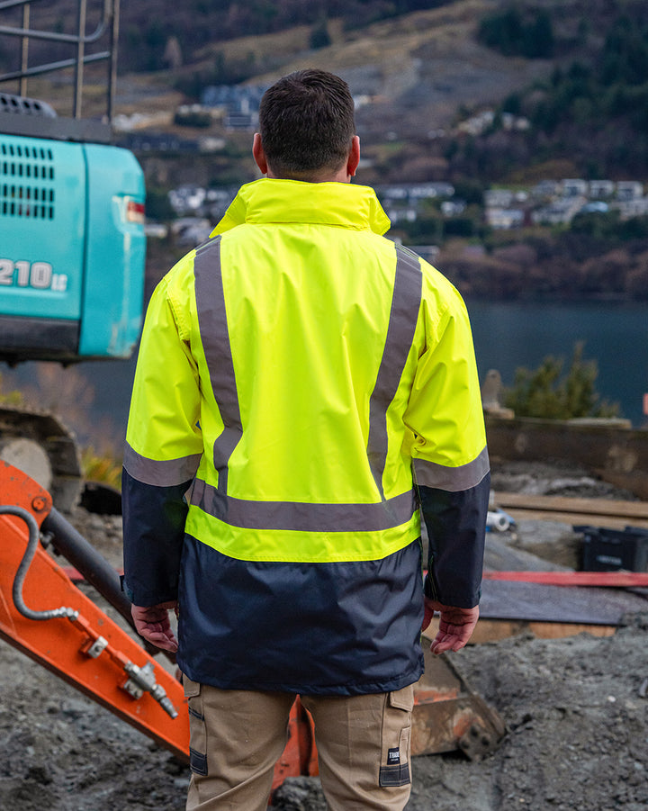 Hi-Vis Assist Jacket in Fluoro Yellow & Navy