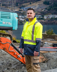 Hi-Vis Assist Jacket in Fluoro Yellow & Navy
