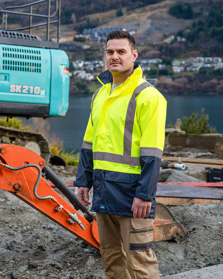 Hi-Vis Assist Jacket in Fluoro Yellow & Navy