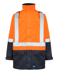 Hi-Vis Assist Jacket in Fluoro Orange & Navy