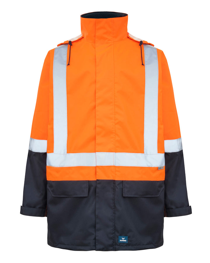 Hi-Vis Assist Jacket in Fluoro Orange & Navy