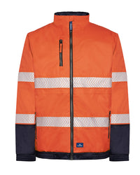 Cahill Hi-Vis Jacket in Fluoro Orange & Navy