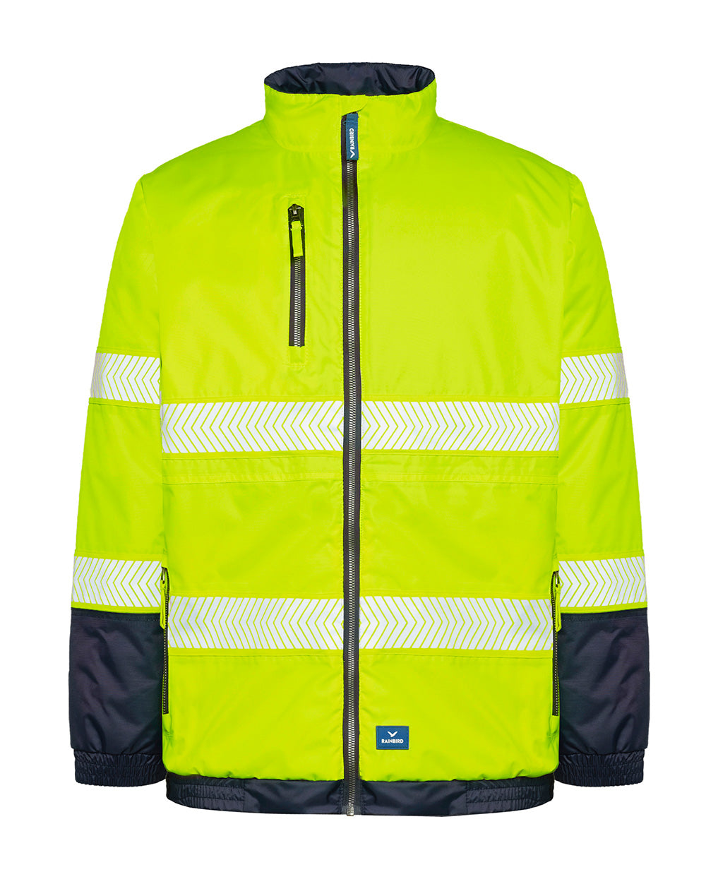 Cahill Hi-Vis Jacket in Fluoro Yellow & Navy