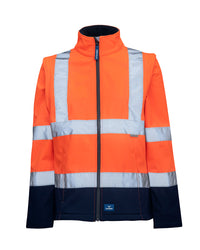 Hi-Vis Carroll Softshell Jacket in Fluoro Orange & Navy