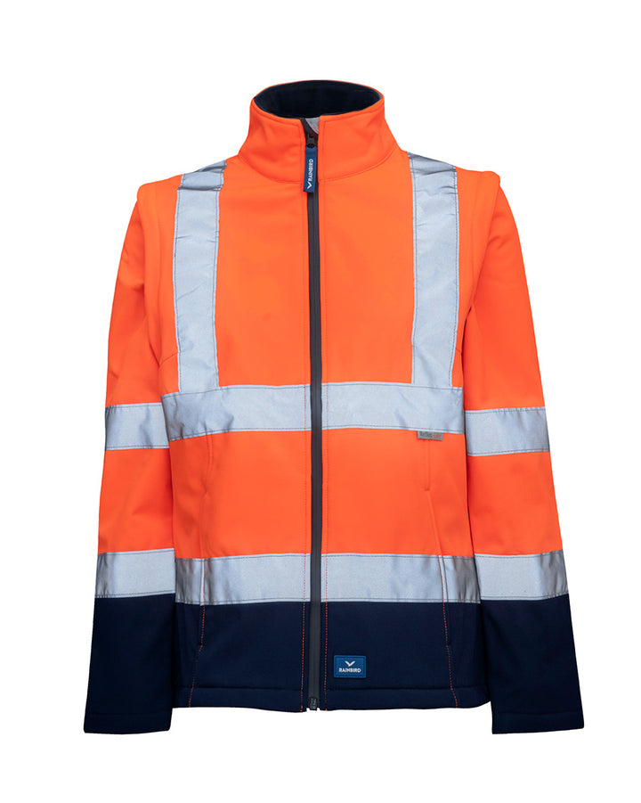 Hi-Vis Carroll Softshell Jacket in Fluoro Orange & Navy