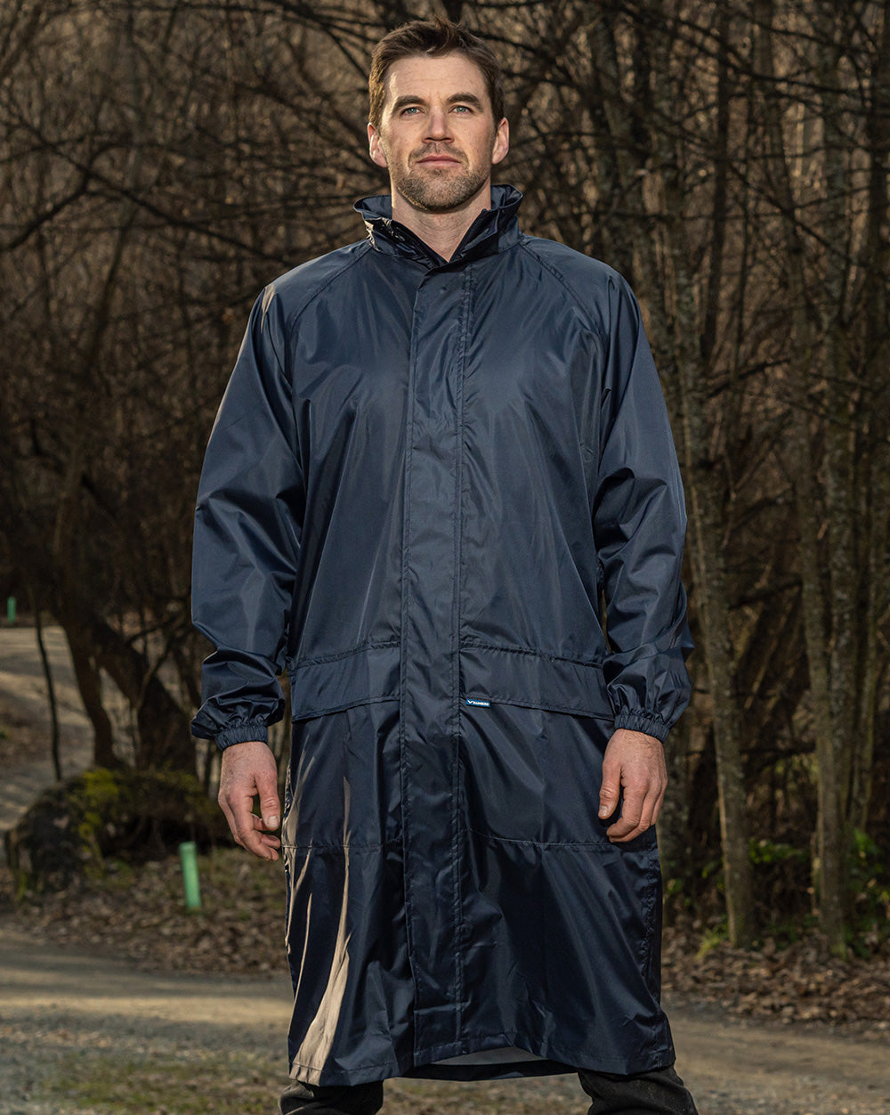 Eales Long Jacket in Navy – Rainbird Workwear