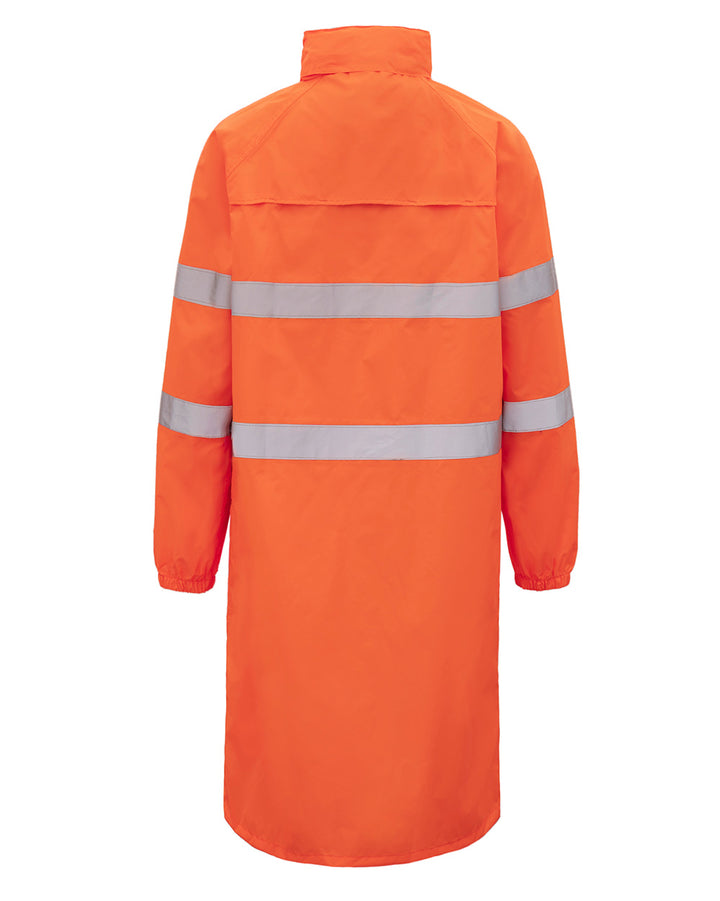 Hi-Vis Eales Long Jacket with Tape in Fluoro Orange