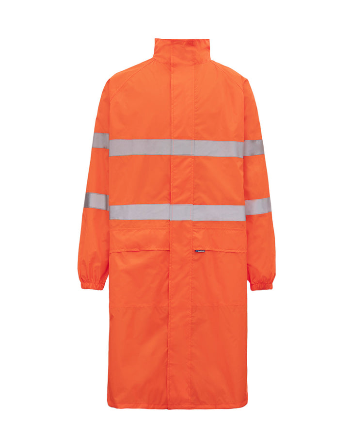 Hi-Vis Eales Long Jacket with Tape in Fluoro Orange