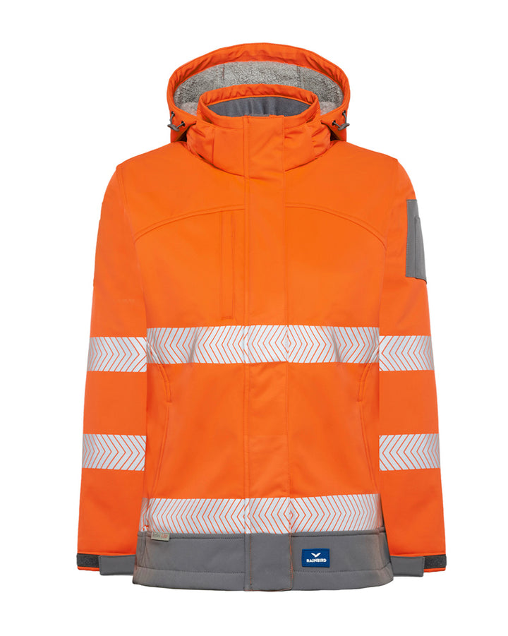 Ellis Hi-Vis Softshell in Fluoro Orange & Charcoal