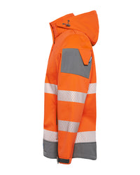 Ellis Hi-Vis Softshell in Fluoro Orange & Charcoal
