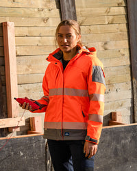Ellis Hi-Vis Softshell in Fluoro Orange & Charcoal