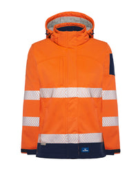 Ellis Hi-Vis Softshell in Fluoro Orange & Navy