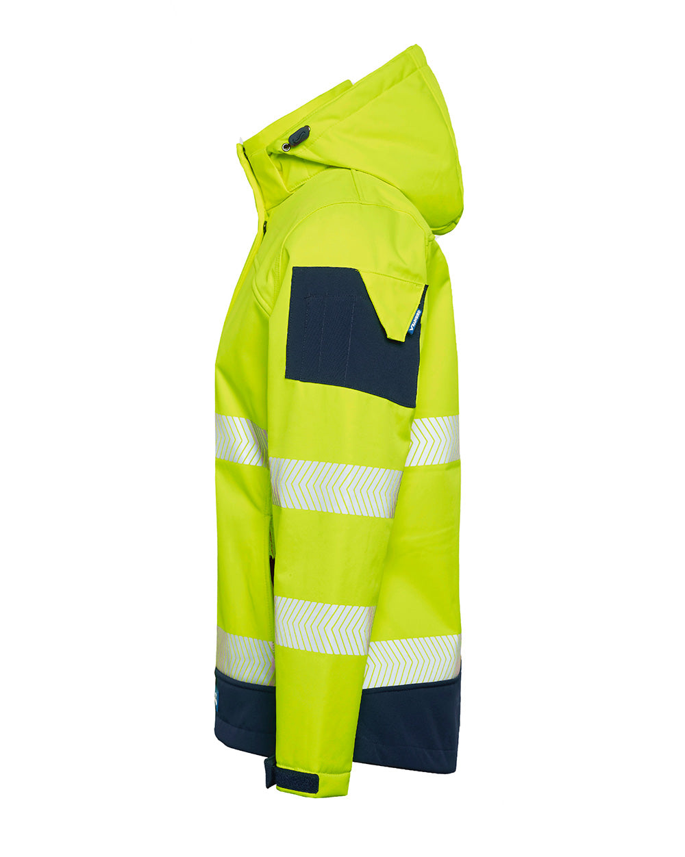 Ellis Hi-Vis Softshell in Fluoro Yellow & Navy