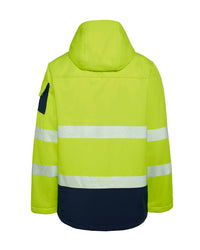 Jones Hi-Vis Softshell Coat in Fluoro Yellow & Navy