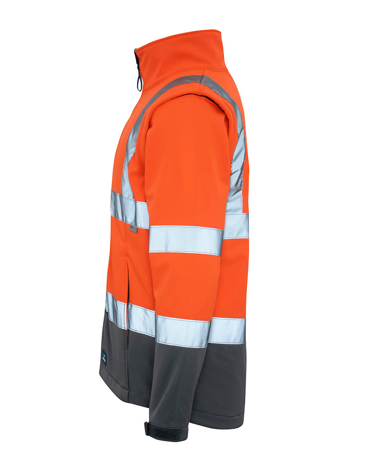 Hi-Vis Landy Softshell Jacket in Fluoro Orange & Charcoal
