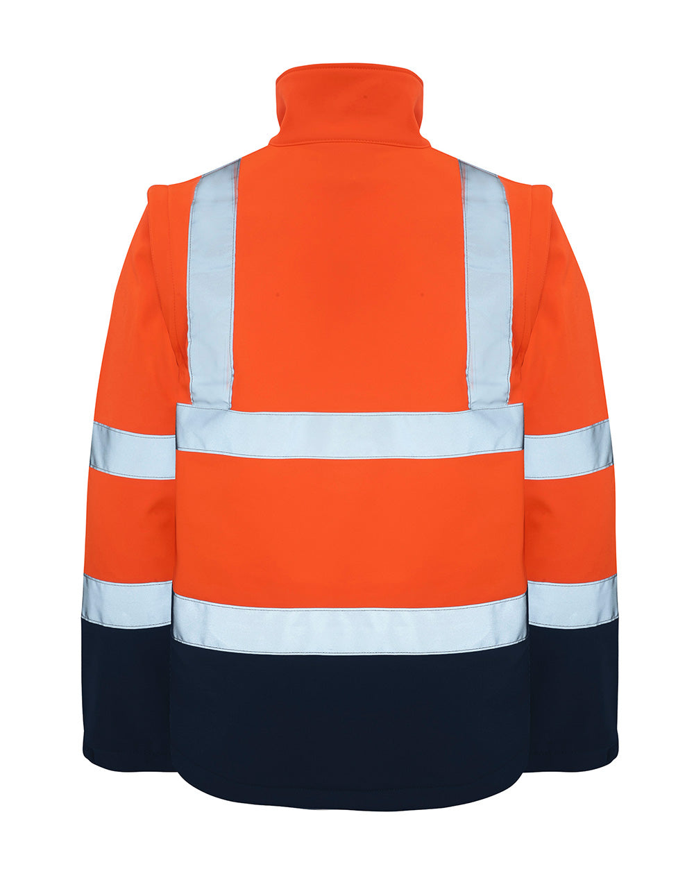 Landy Softshell Jacket in Fluoro Orange & Navy
