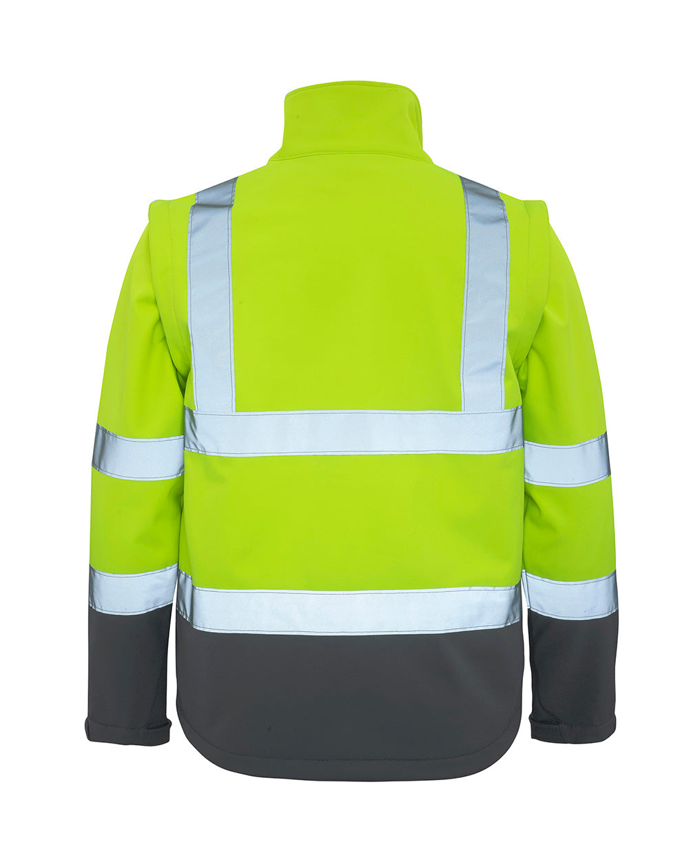 Landy Softshell Jacket in Fluoro Yellow & Charcoal