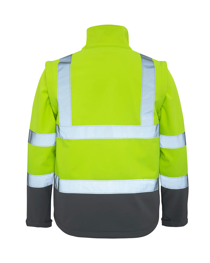 Hi-Vis Landy Softshell Jacket in Fluoro Yellow & Charcoal