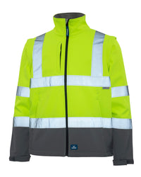 Hi-Vis Landy Softshell Jacket in Fluoro Yellow & Charcoal
