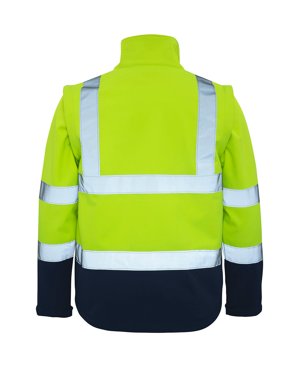 Landy Softshell Jacket in Fluoro Yellow & Navy