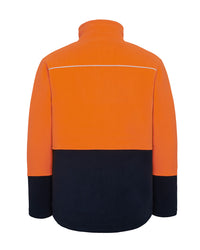 Lumber Jacket in Fluoro Orange & Navy