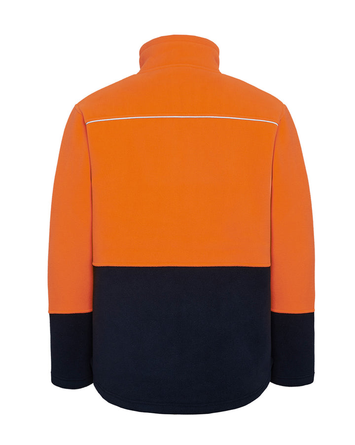 Lumber Jacket in Fluoro Orange & Navy